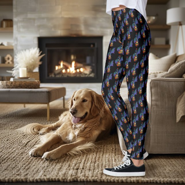 Blue Dragon Sunburst Gitarre Leggings (Von Creator hochgeladen)