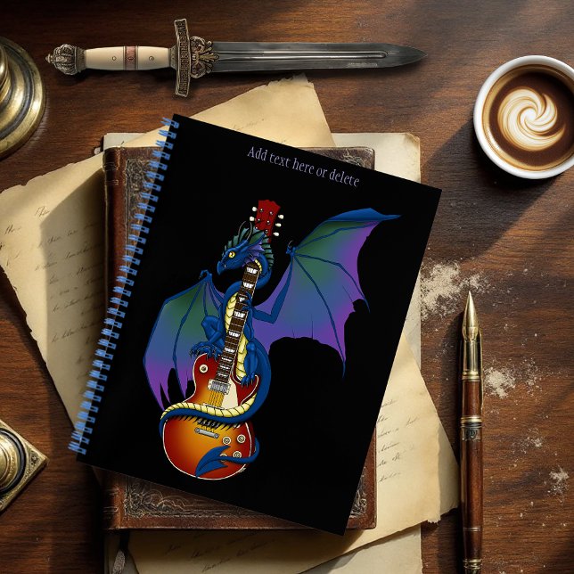 Blue Dragon Sunburst Gitarre Notizbuch (Von Creator hochgeladen)
