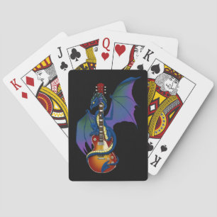 Blue Dragon Sunburst Gitarre Spielkarten