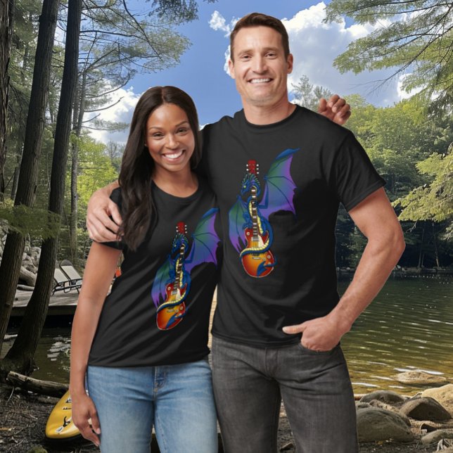 Blue Dragon Sunburst Gitarre T-Shirt (Von Creator hochgeladen)