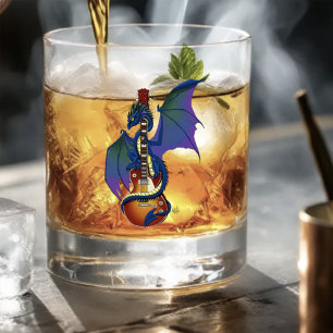 Blue Dragon Sunburst Gitarre Whiskyglas