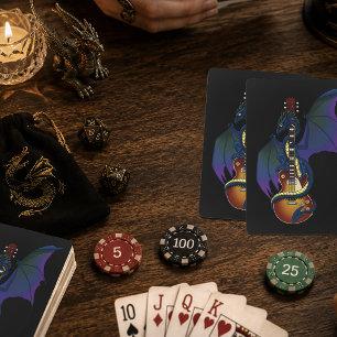 Blue Dragon Sunburst Gitarrenmusik Spielkarten