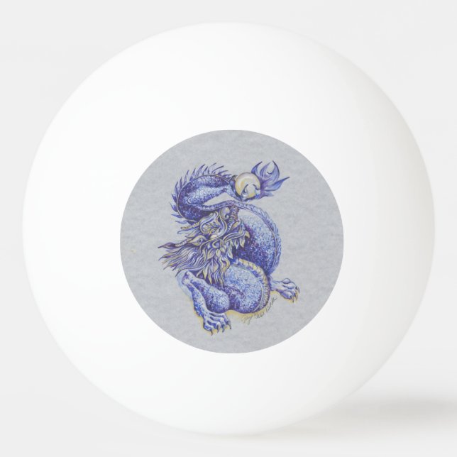 Blue Dragon Tischtennisball (Rückseite)
