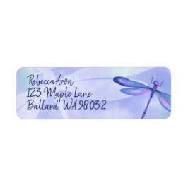 Blue Dragonfly Address Mailing Label