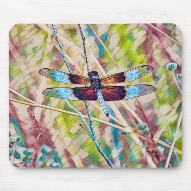 Blue Dragonfly Colorful Art Mouse Pad Mousepad (Vorne)
