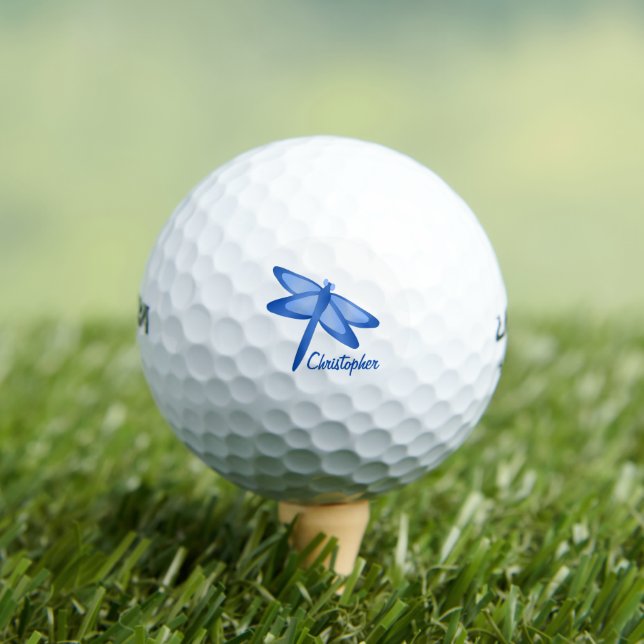 Blue Dragonfly Design Golfball (Insitu T-Shirt)