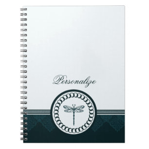 Blue Dragonfly-Emblem-Notebook Notizblock
