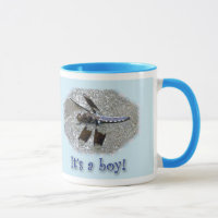 Blue Dragonfly Es ist ein Junge! Neue Baby-Tasse
