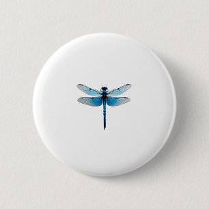Blue Dragonfly - Insecco Wildlife Tierpark Califor Button