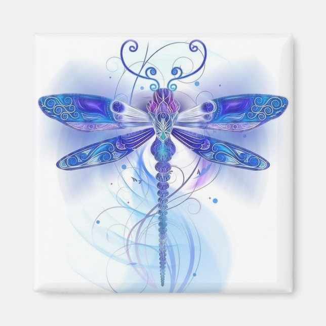 Blue Dragonfly Magnet (Vorne)