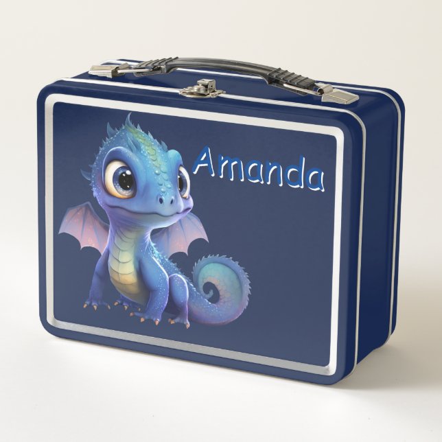 Blue Dragons Metal Lunchbox anpassen (Vorderseite)
