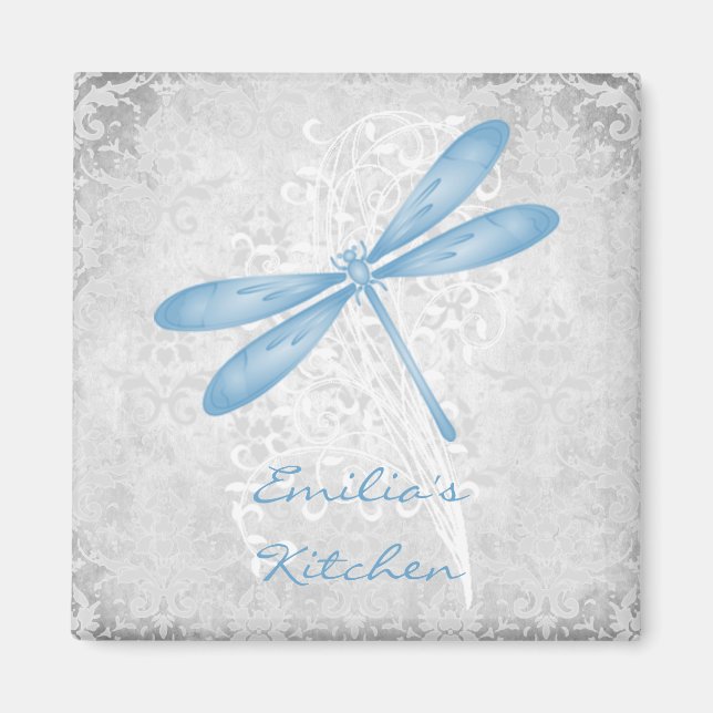 Blue Draquelly Personalized Magnet (Vorne)