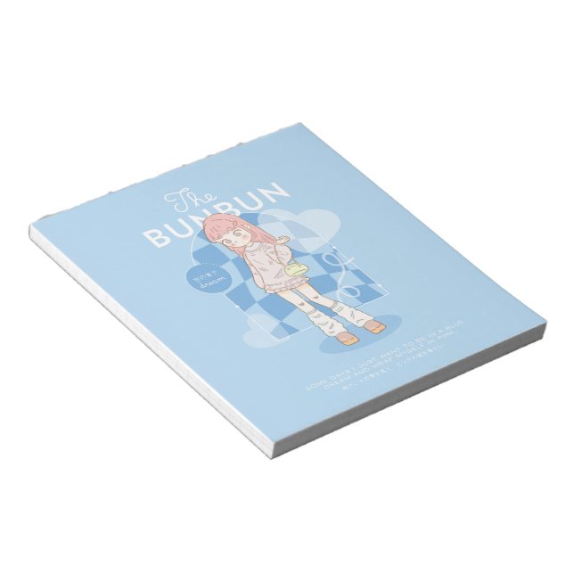 Blue Dream Pink  Notizblock (angewinkelt)