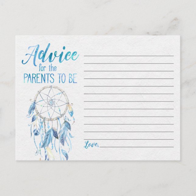 Blue Dreamcatcher Advertising Card Postkarte (Vorderseite)