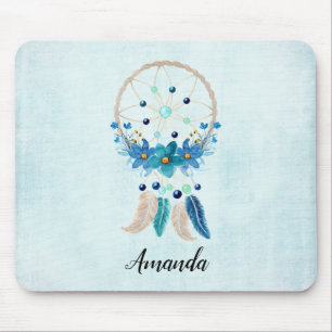 Blue Dreamcatcher Stylish Boho Design Mousepad
