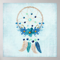 Blue Dreamcatcher Stylish Boho Design