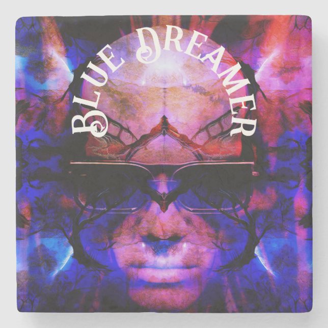 Blue Dreamer Steinuntersetzer (Vorderseite)