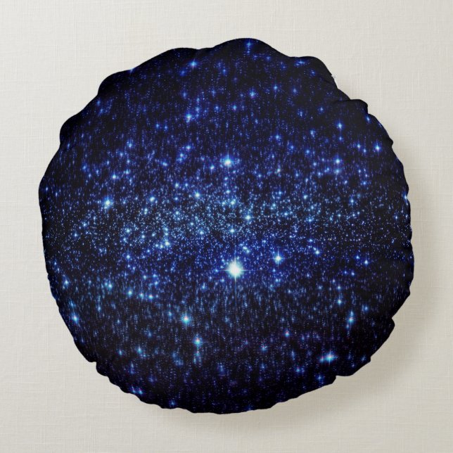 Blue Dreams Stars Rund Kissen (Rückseite)