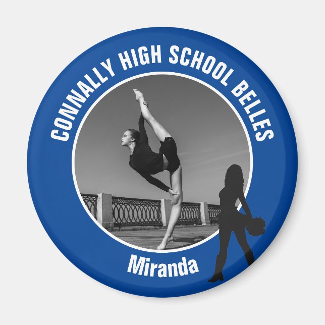 Blue Drill Team Photo High School Dancer Magnet (Vorne)