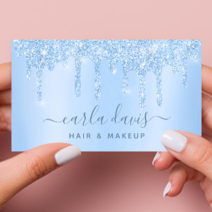 Blue Drips Sparkle Wimpernsalon Visagist Visitenkarte