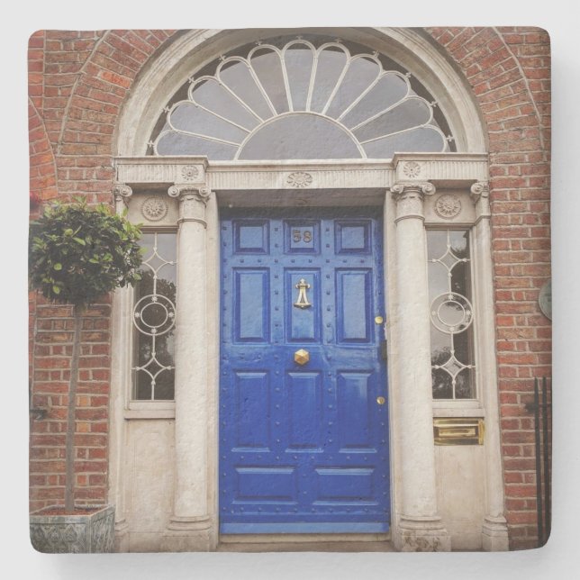 Blue Dublin Door Untersetzer (Vorderseite)