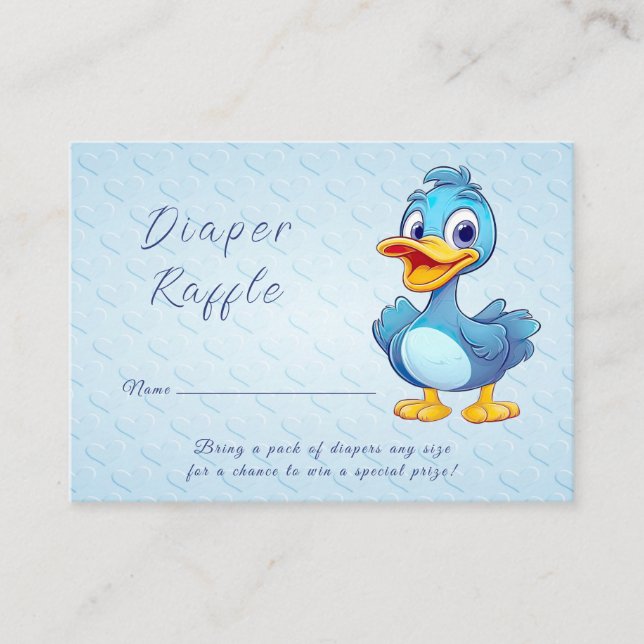 Blue Duck Baby Shower Begleitkarte (Vorderseite)