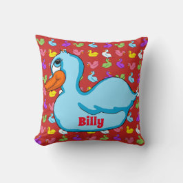 Blue Duck Square Pillow Kissen
