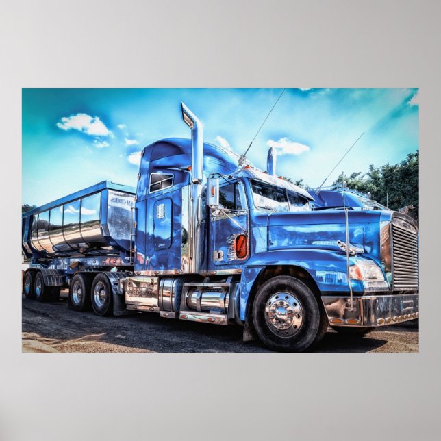 Blue Dump Truck Poster (Vorne)