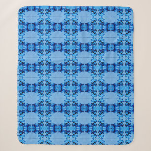 Blue Dye Heart Sherpa Blanket Sherpadecke