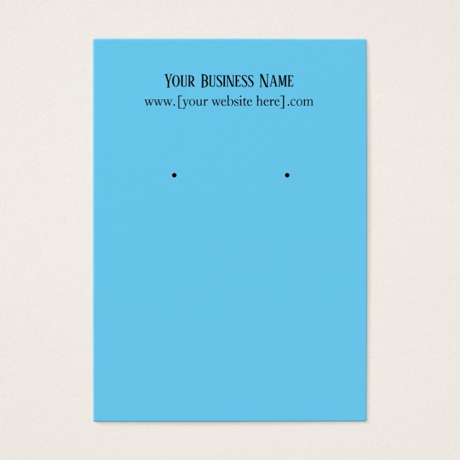 Blue Earring Business Cards (Vorderseite)