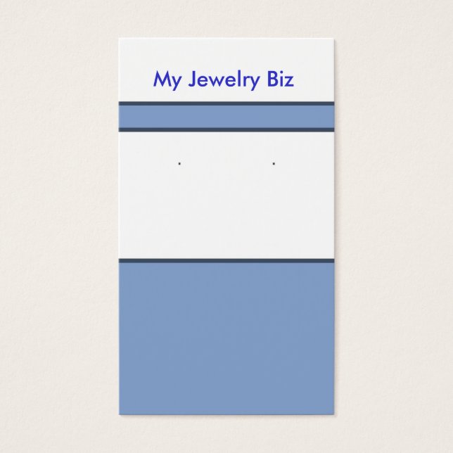 Blue Earring Cards (Vorderseite)
