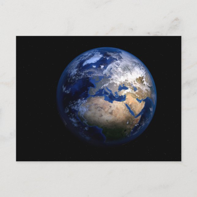 Blue Earth From Space - Globe World Zuhause Postkarte (Vorderseite)