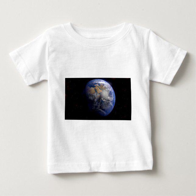 Blue Earth From Space Inspiration Baby T-shirt (Vorderseite)