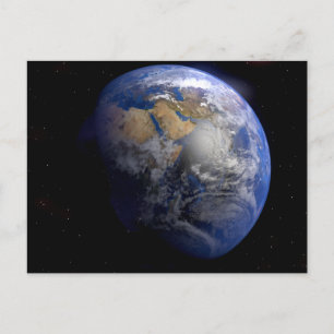 Blue Earth From Space Inspiration Postkarte