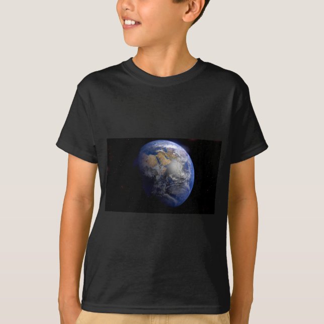 Blue Earth From Space Inspiration T-Shirt (Vorderseite)