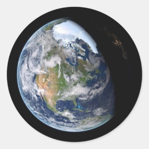 Blue Earth Round-Aufkleber Runder Aufkleber