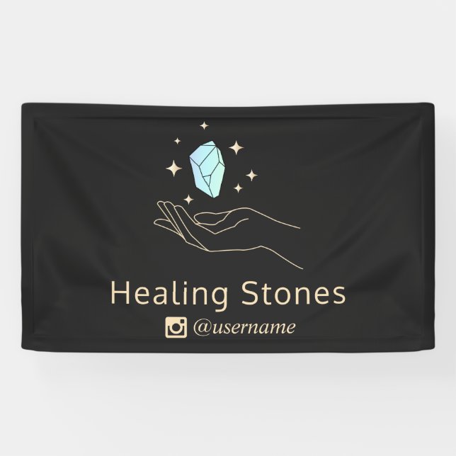Blue Edelstone Energy Crystal Healer S\\ Banner (Horizontal)