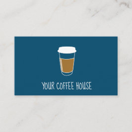 Blue Editable Coffee Briefmarke Treuekarte
