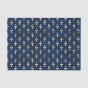 Blue Egyptian Ankh Tissue Paper Einzigartiges Wr Seidenpapier