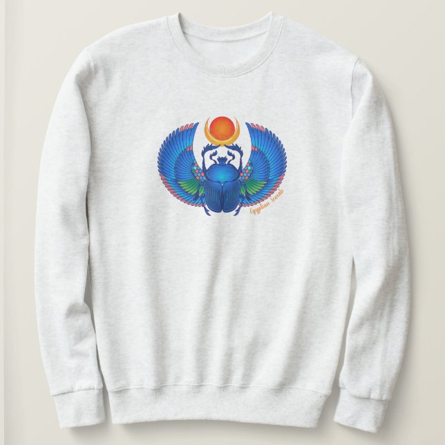 Blue Egyptian Scarab Sweatshirt (Design vorne)