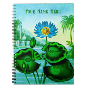 Blue Egyptian Water Lily / Lotus Notebook Notizblock
