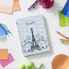 Blue Eiffel Tower Blüh iPad Cover