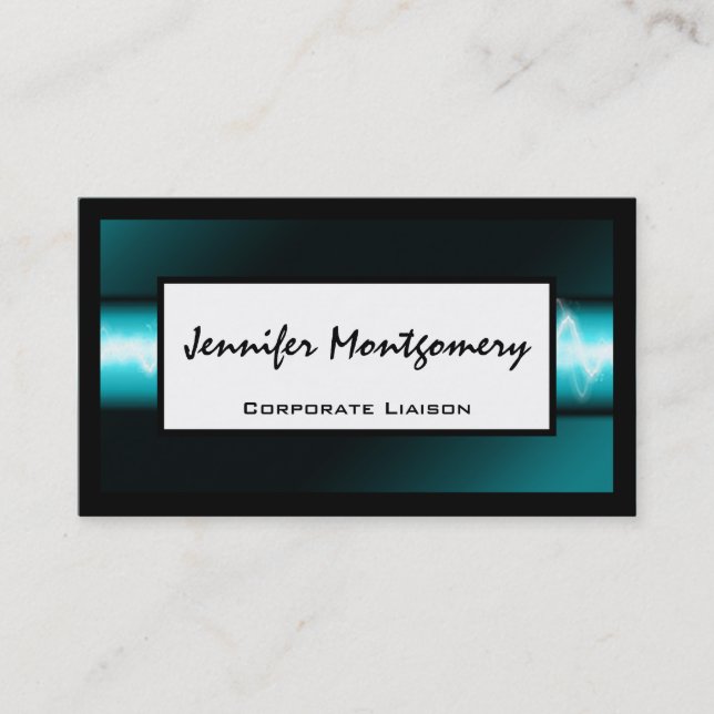 Blue Electric Moderne Berufliche Visitenkarte (Vorderseite)