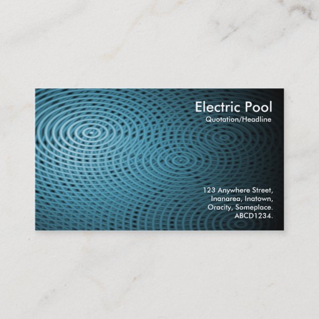 Blue Electric Pool 010 Visitenkarte (Vorderseite)