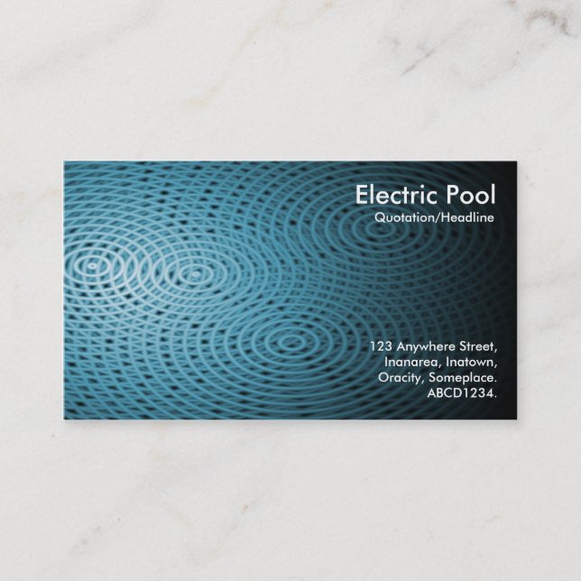 Blue Electric Pool 08 Visitenkarte (Vorderseite)