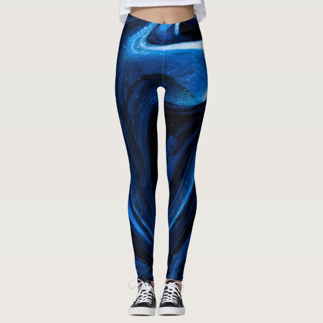 Blue Elegance Leggings (Vorderseite)