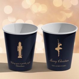 Blue elegant Nutcracker personalized cup Pappbecher