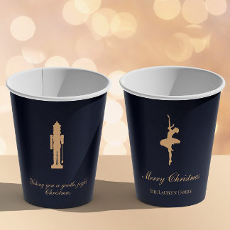 Blue elegant Nutcracker personalized cup Pappbecher