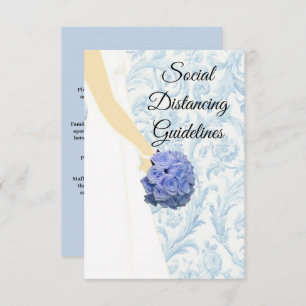 Blue Elegant Wedding Gown Sicherheitsmaßnahmen Begleitkarte