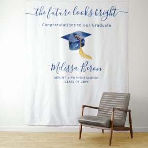 Blue elegante Foto Background für Foto Stand Wandteppich